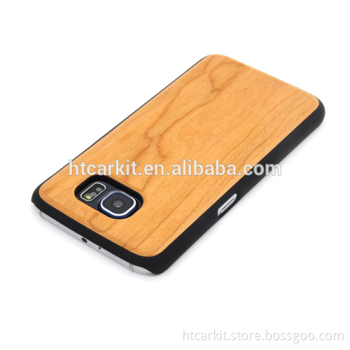 wood+pc mobile phone case for samsung s6,for samsung s6 wooden case